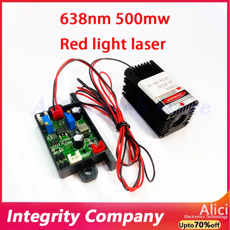 635nm 638nm 500mw Fat Beam Oranje Rode Laserdiode Module 30mmx55mm