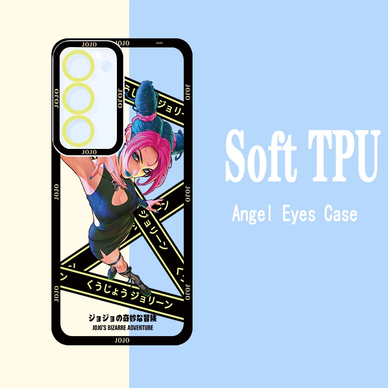 Etui na telefon Anime JoJo\'s Bizarre Adventure do OPPO Realme 5 6 7 8 9 10 12 i Narzo 50 Pro Plus Angel Eye Półprzezroczyste etui Miękkie