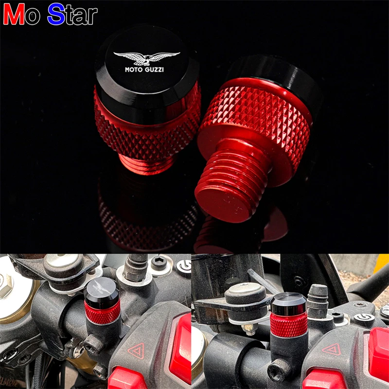 For Moto Guzzi V100 Mandello V7 Stone V8S TT Bobber Breva 850 1100 1200 Motorcycle M10*1.25 CNC Mirror Hole Plugs Screws Bolt