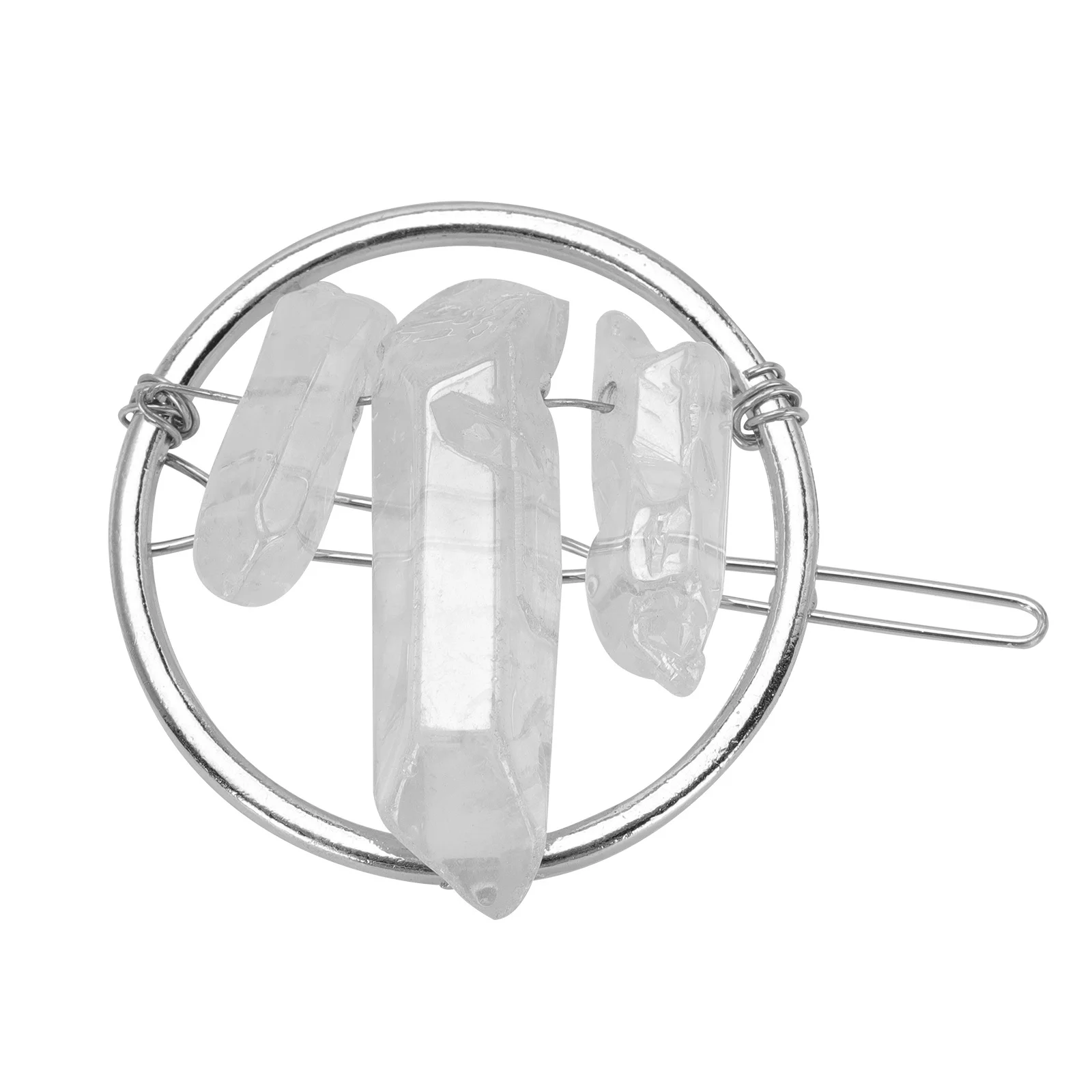 

1Pcs Crystal Hair Clip Geometric Circle Metal Hairpin for Women Stylish Hair Accessory Decorative Pin for Party Festival Daily