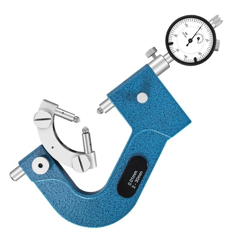 M2-30mm Thread Pitch Diameter Measuring Comparator 0.01mm Resolution Anvil Tip Probe For Screw Thread Detection