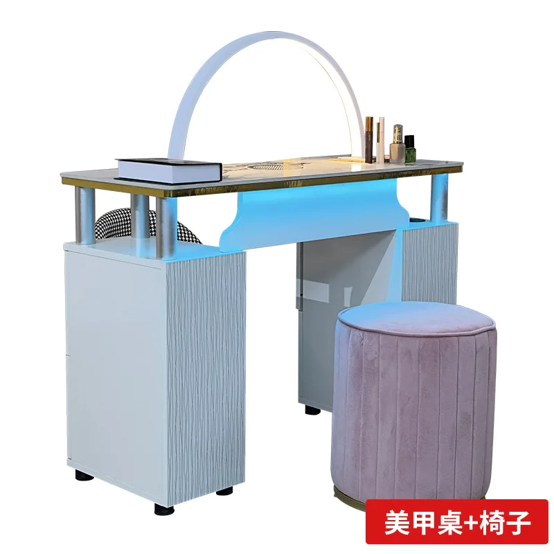 LH paint nail art table and chair set simple economical nail art shop table