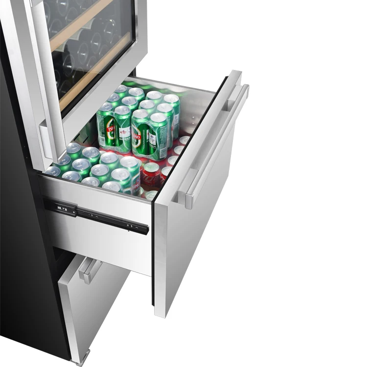 Beer and Wine Refrigerators 2-1 Beverage Wine Cooler Fridge  Wine Cooler Showcase