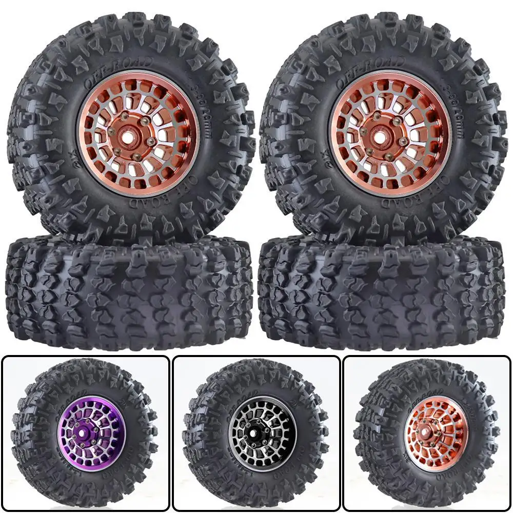 

Для 1/18 Traxxas Trx4m Trx4-m 1/24 Fms24 Axial Scx24 Rc Гусеничная автомобильная шина из алюминиевого сплава 1,3-дюймовый обод колеса с бисером