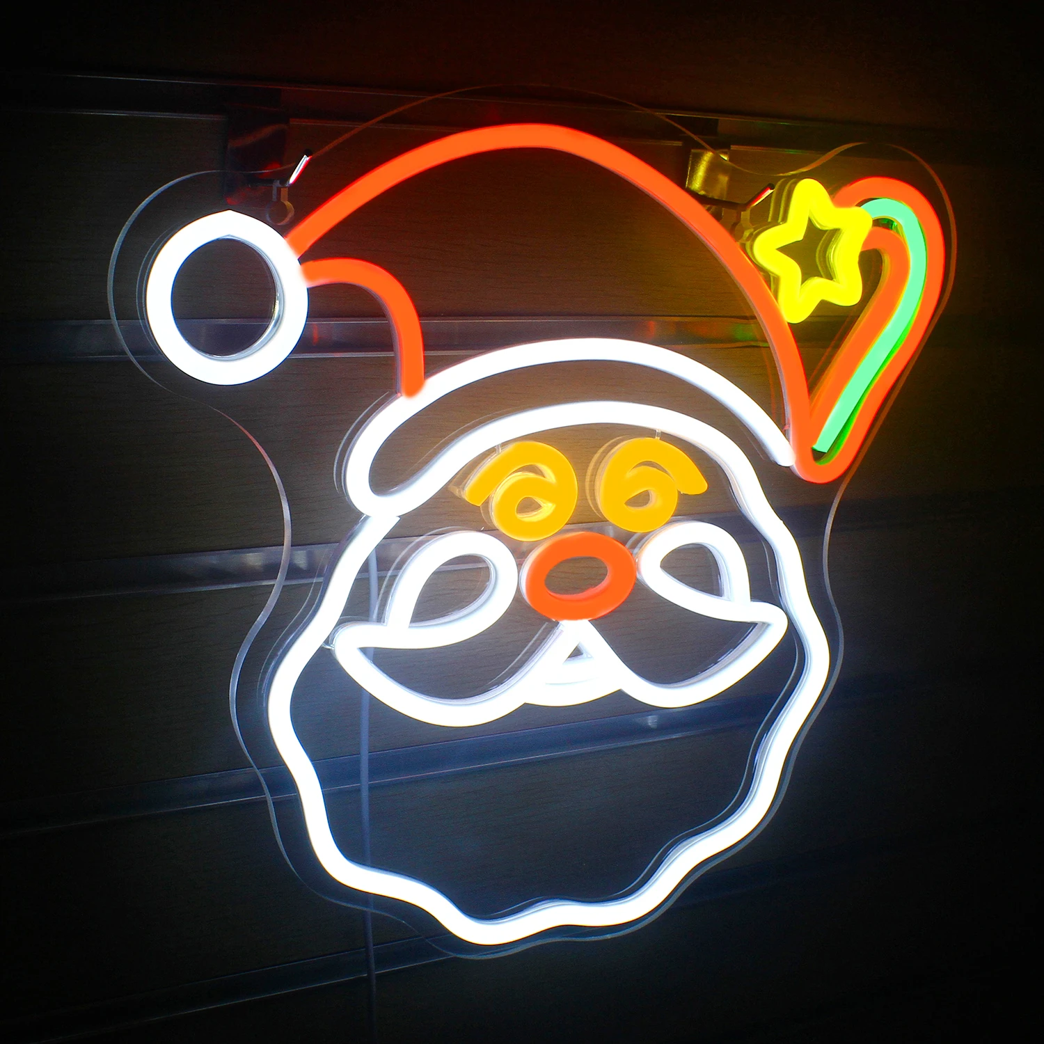 Imagem -04 - Luzes Led de Sinal de Néon de Papai Noel Decoração de Natal do Pai Anime Room Decor Lâmpada de Parede de Neon dos Desenhos Animados Quarto Home Party Signs