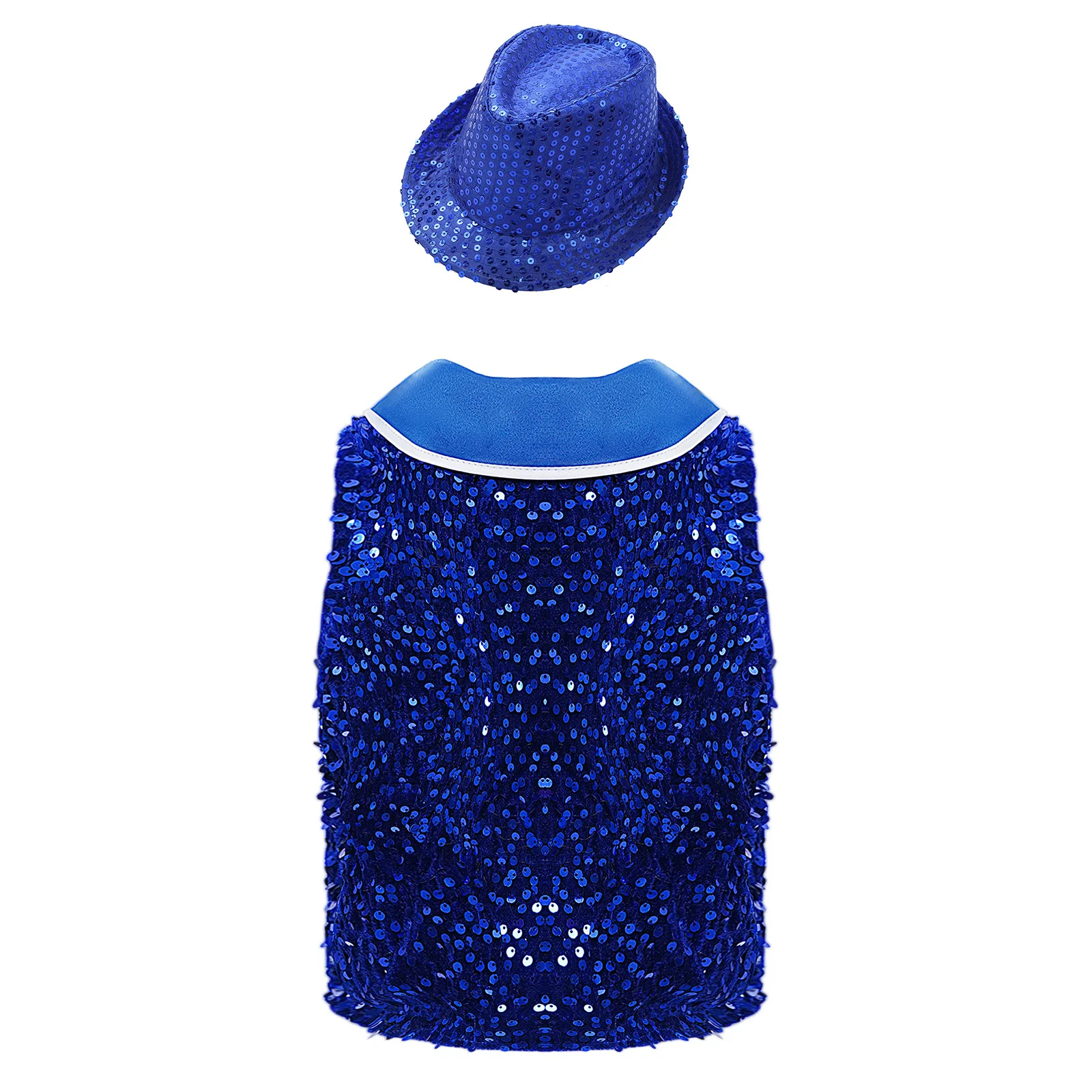 للجنسين أطفال بنين بنات أداء رقص الجاز زي الترتر صدرية مع ربطة عنق وقبعة الترتر لحفلة الهالوين كرنفال