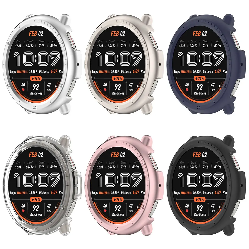 PC غطاء حافظة مجوفة ل Huami Amazfit Active 2 حامي Samrt حزام ساعة اليد غطاء الوفير Amazfit Active2 واقية شل حالات