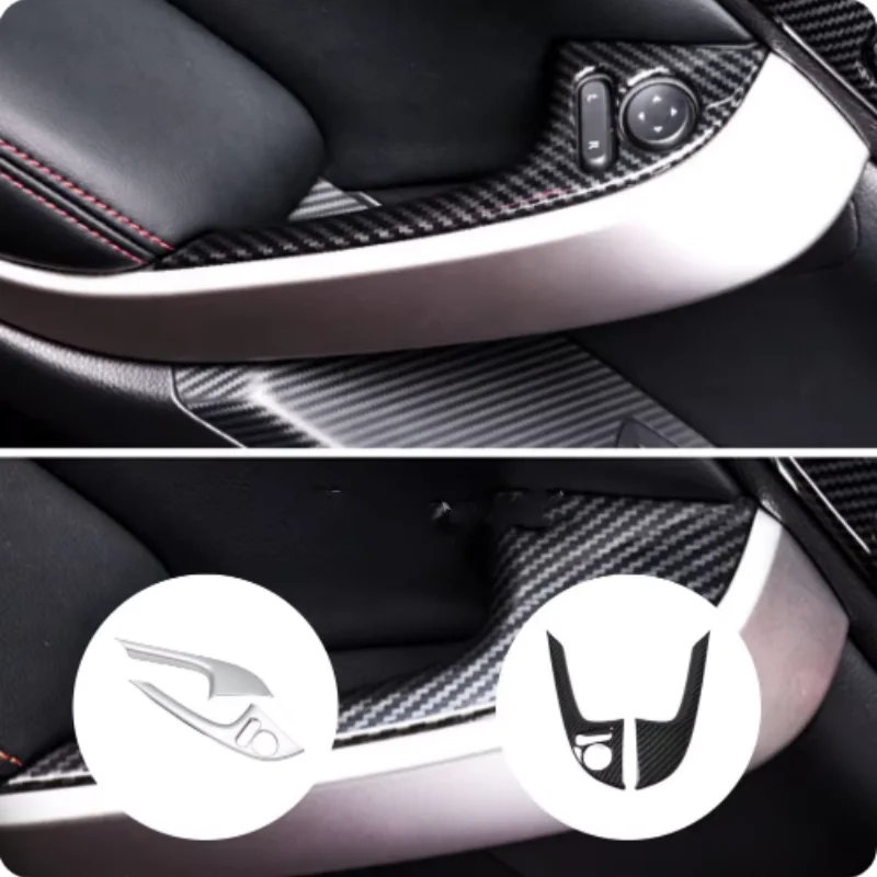 For Mitsubishi Eclipse Cross 2018 -2022 Decorative frame for handshake inside front door Scratch protection Car styling