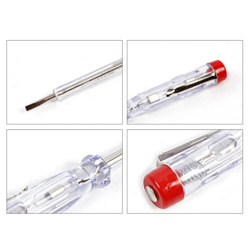 10Pcs Current Tester 100-250V Phase Electrical Voltage Tester Induced Electric Pen Detector Screwdriver Probe Test Pen