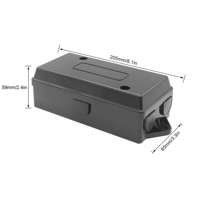 Universal 7 Way Electrical Trailer Wire Junction Box 7 Gang Trailer Wire Connection Box RV Light Cord Plug Wiring Block Holder