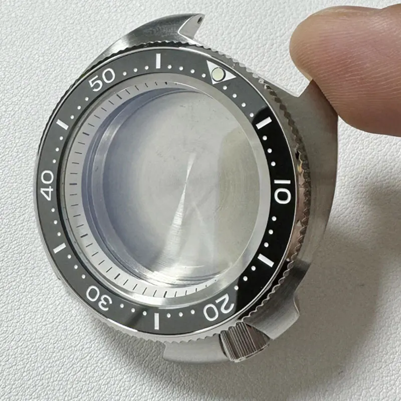 

Watch Parts Solid 40.8mm Stainless Steel Turtle 6105 Watch Case Sapphire Ceramic Bezel Suitable For NH35/36 Automatic Movement