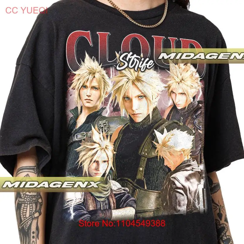 تي شيرت كلاود ستريف FF7 الكلاسيكي المحدود FFVII للنساء والرجال بأكمام طويلة أو قصيرة #1