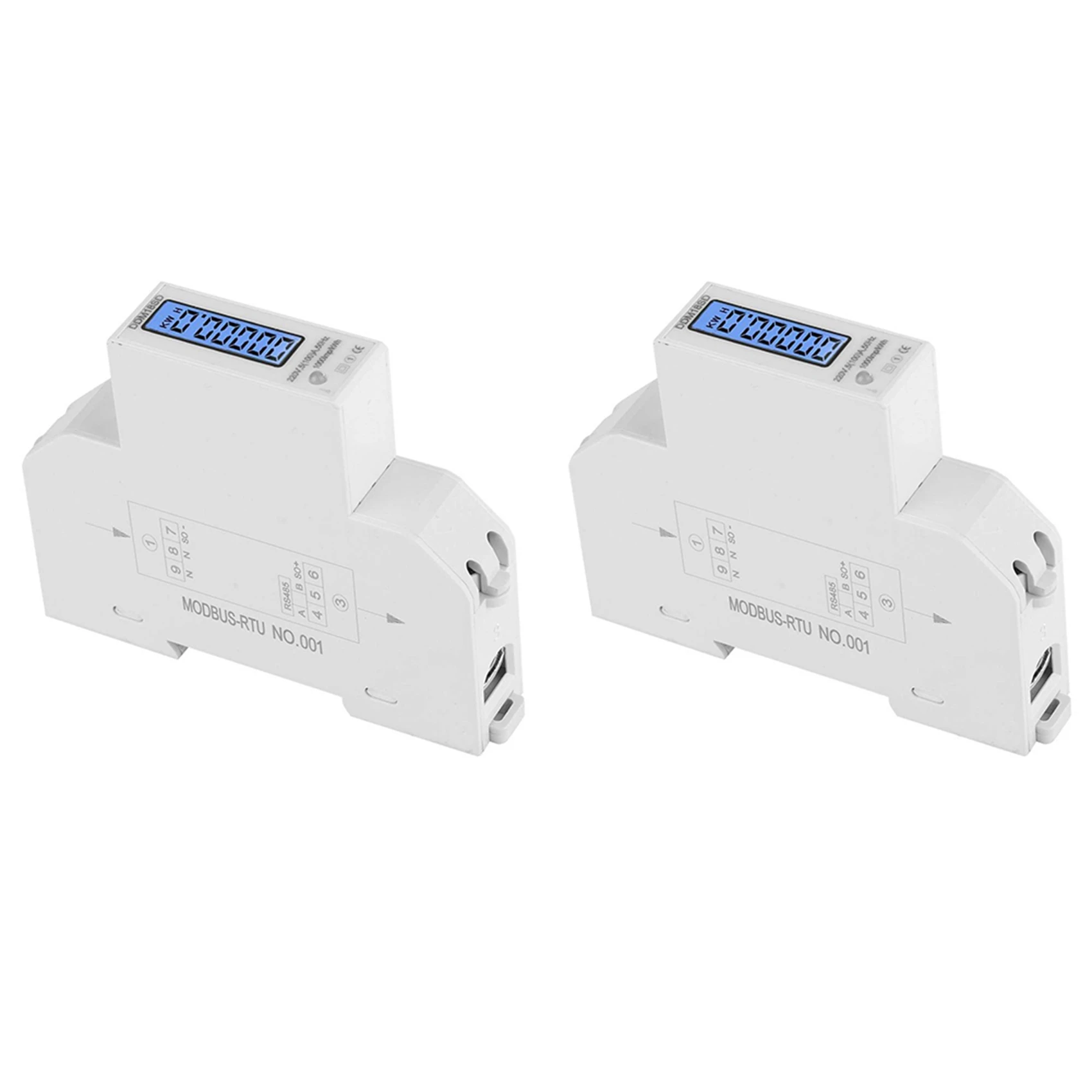 ABUL-2X 5-100A 220V счетчик энергии однофазный RS485 протокол MODBUS ЖК-дисплей с подсветкой DIN-рейка ваттметр счетчик энергии