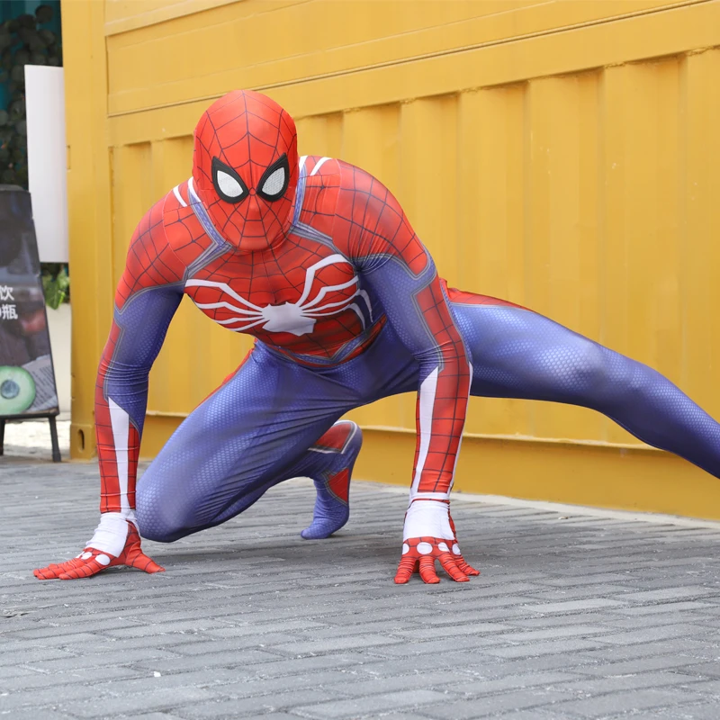 Костюм Человека-паука для косплея (PS4 Game Spiderman) для взрослых и детей, супергеройский комбинезон Зентай, боди на Хэллоуин для мужчин и мальчиков