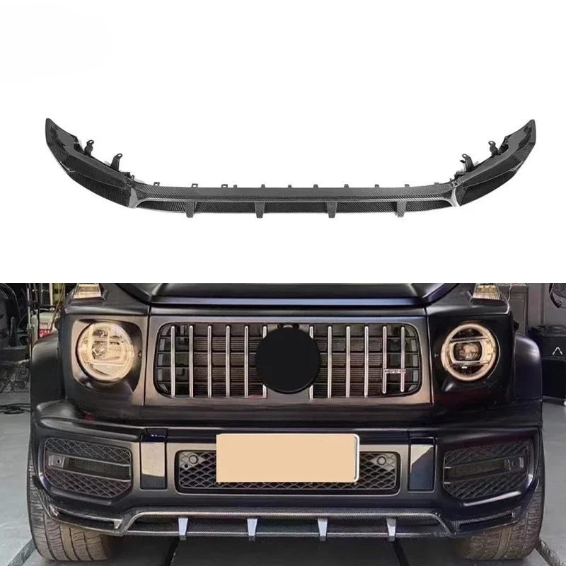 

Suitable For Mercedes-Benz G-Class W464 Carbon Fiber Front Lip Large G Front Shovel TOP Front Bumper Chin Diffuser Packaging
