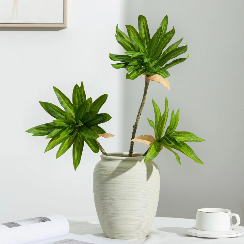 

2 шт. искусственных растений: зеленая спаржа, пластиковые декоративные цветы, имитация бамбука с 3 ветвями, для украшения сада