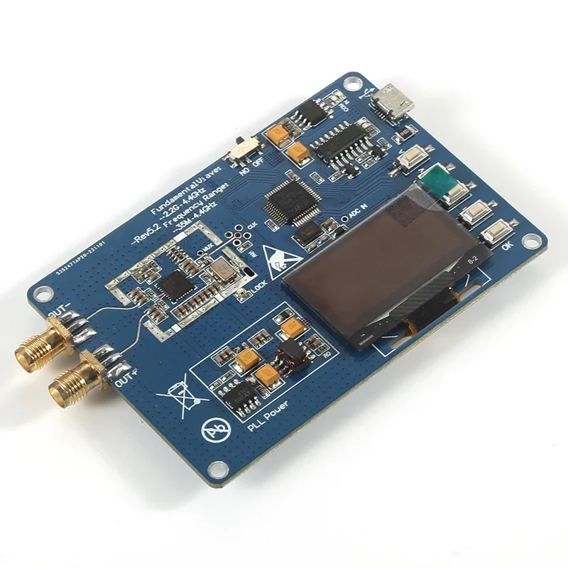 NYADF4351 35MHz-4400MHz RF Signal Generator Sweep Frequency Generator PLL With OLED Display Battery USB Cable
