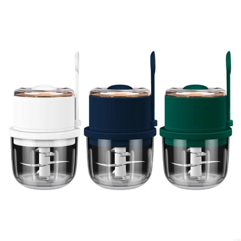 L8RE Điện thực phẩm chopper 350ml hộp đựng thức ăn để cắt rau và thảo mộc công cụ nhà bếp thực tế