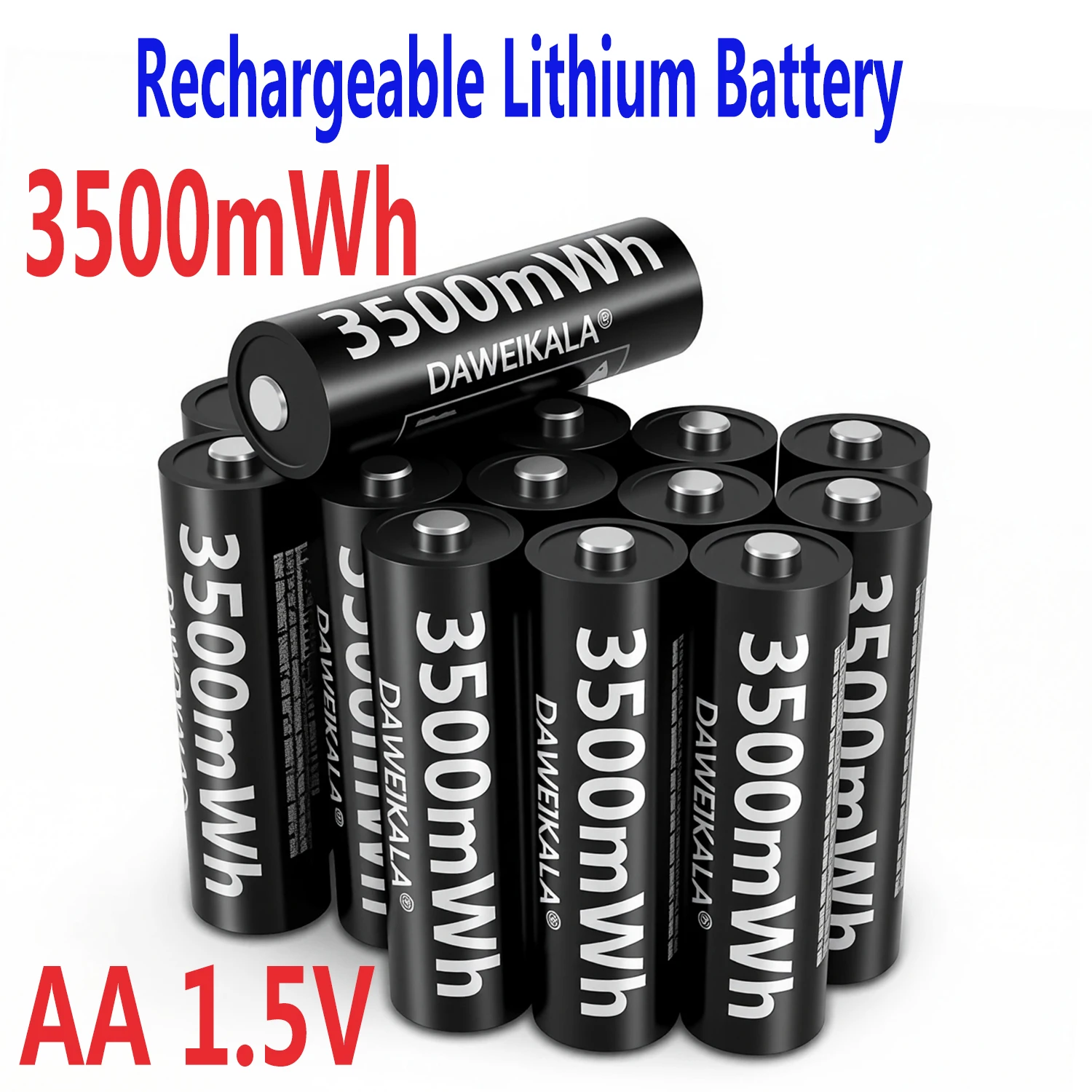 قدرة تحمل طويلة الأمد قدرة عالية 1.5 فولت AA بطارية ليثيوم قابلة للشحن ، لمفتاح فوب ، أجراس الباب اللاسلكية ، مراوح السقف #1