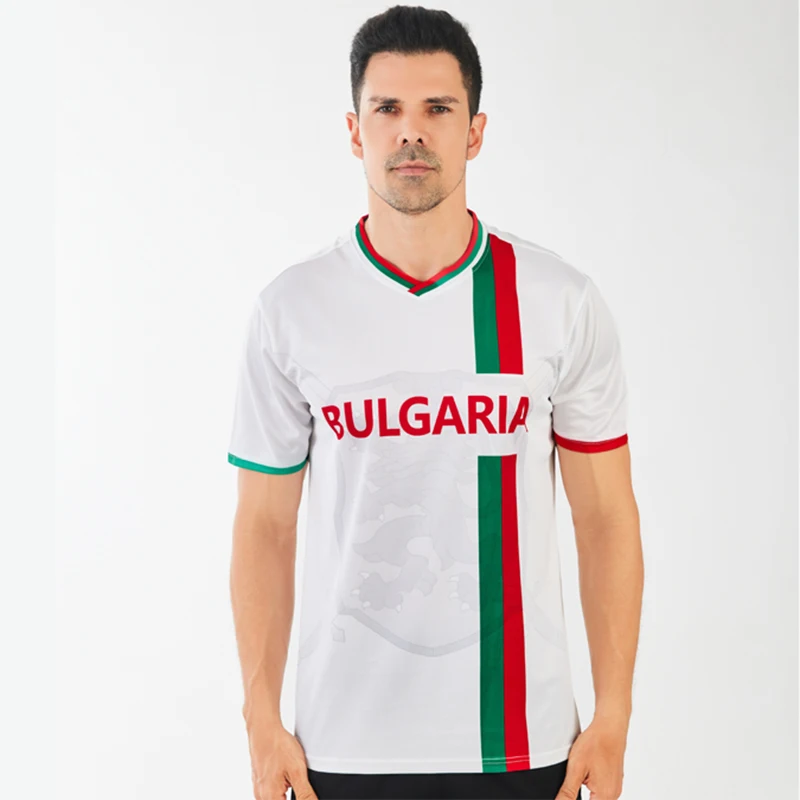 

2024 New Bulgarian football jersey, cheering Bulgarian fans shirt, breathable and quick drying soccer uniform