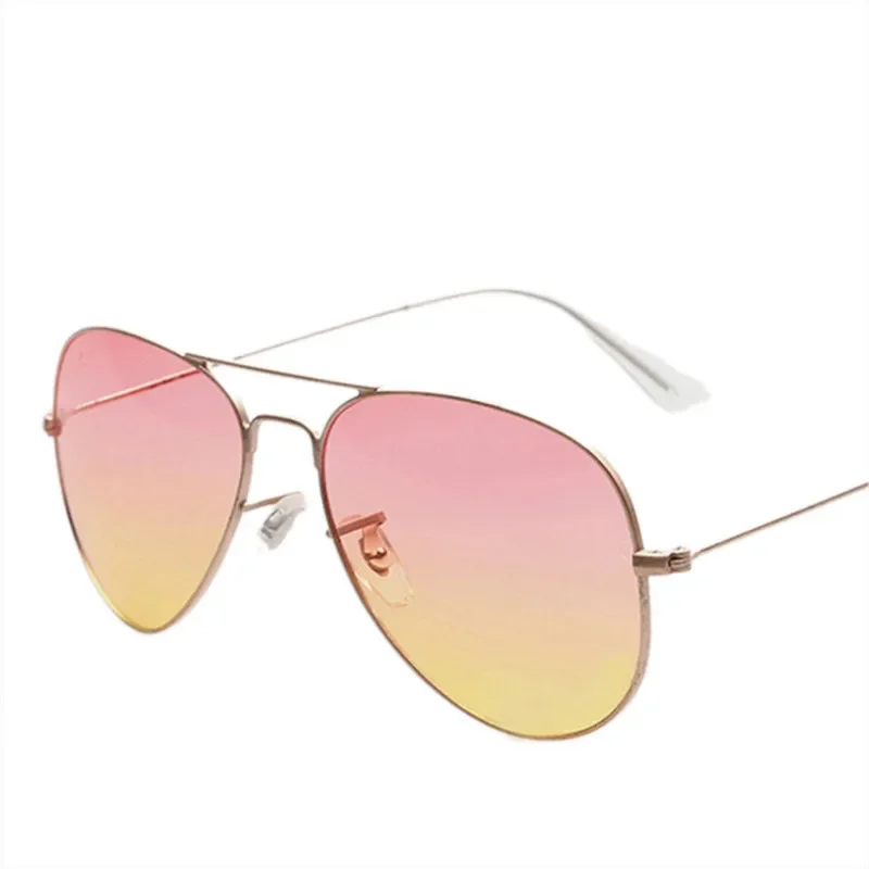 

FOENIXSONG Fashion Women's Sunglasses for Women Men Vintage Pilot Gradient Mirror Lens Retro Sun Glasses Sunglass Eyewear C08