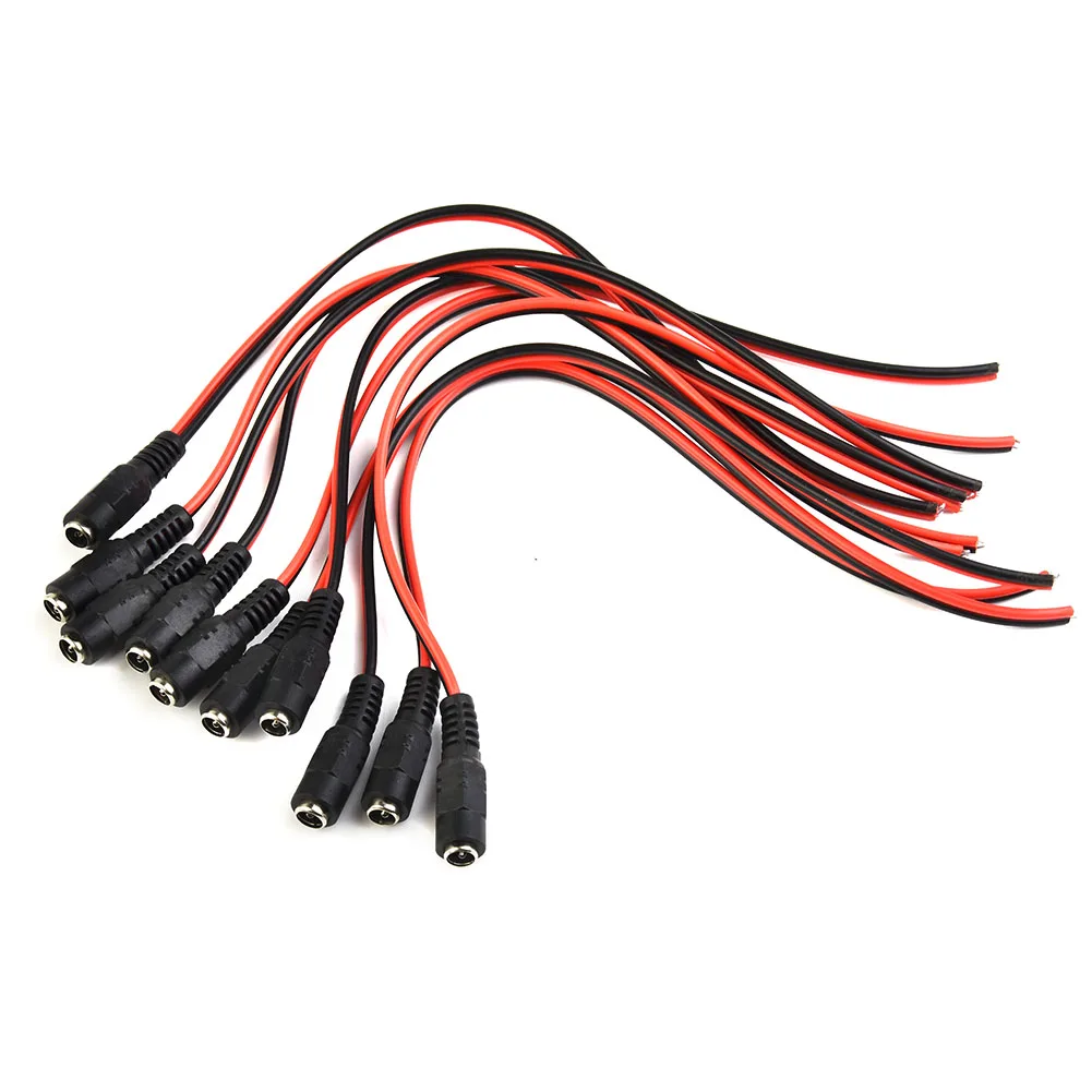 10PCS 5.5x2.1mm Male/Female DC Power Socket Connector Cable Wire Transmission Voltage 1V~38V For Led Driver Strip Connector