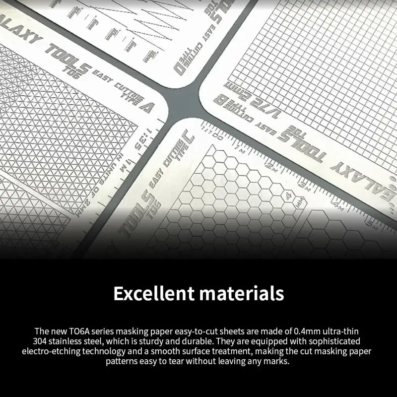 1Pc Voor Modellen Roestvrij Staal Afplakblad Gemakkelijk Snijden Type Board Hobby Gereedschap Cover Papier Gemakkelijk Snijden Type Board Craft Gereedschap