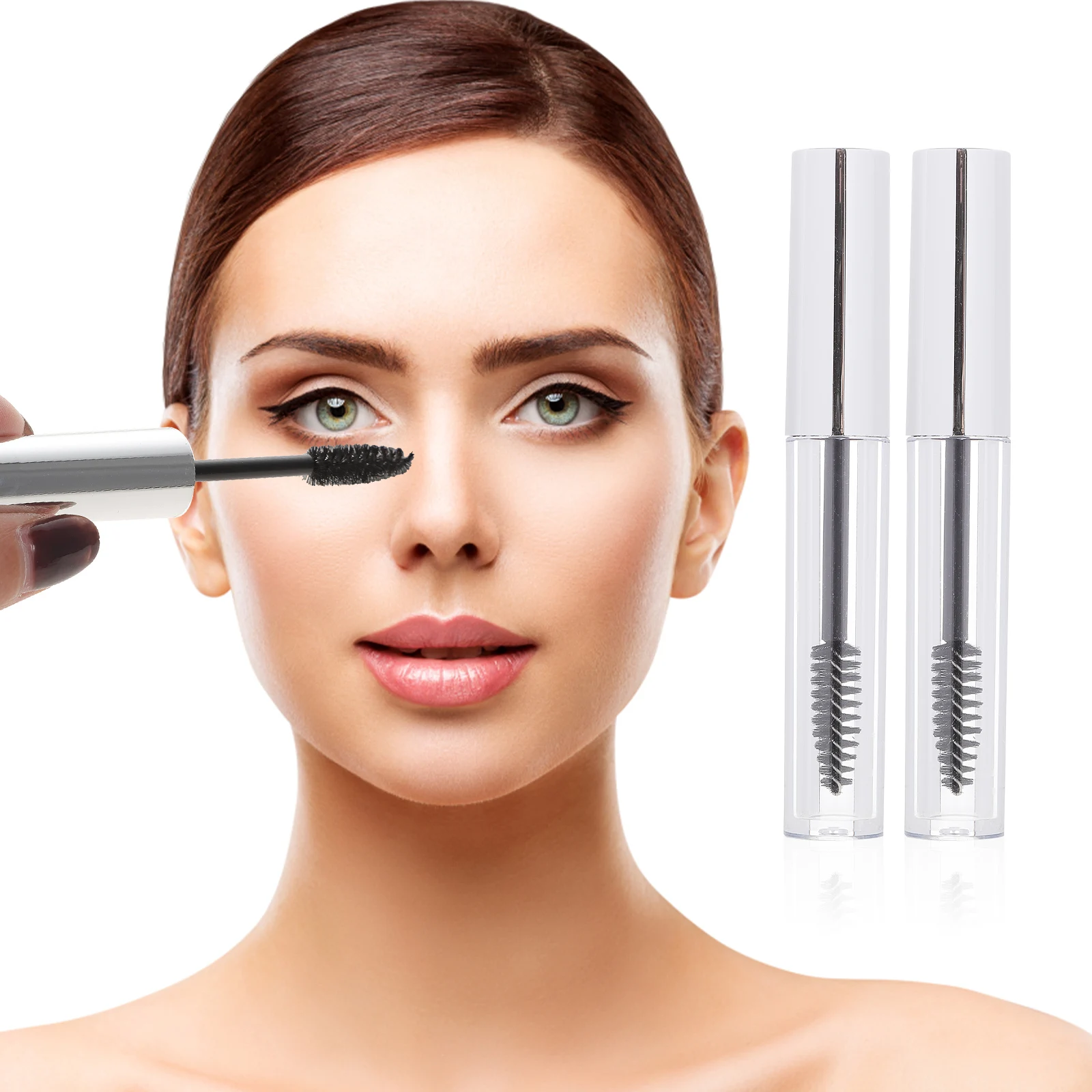 

1 set Refillable Mini Mascara Bottle Empty Clear Tube Eyelash Cream Travel Storage Container Small Portable Toiletries 10ml 15ml