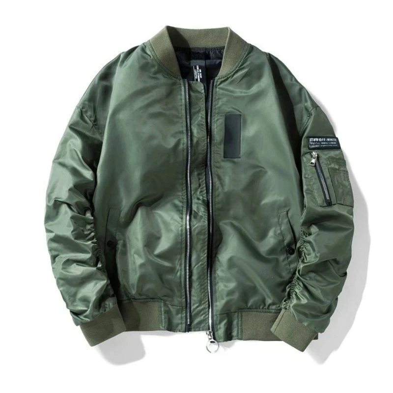 

Classic Bomber Jacket Men Spring Autumn Windbreaker Trench Coats Man Solid Color Winter Padded Jackets Winter Clothes Outerwears
