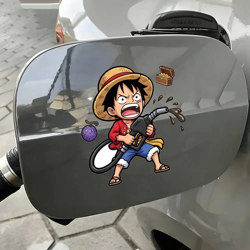 ONE PIECE LUFFY ZORO Personality Car Fuel Cap Sticker Universal Vehicle Fuel Tank Cover Decal - view 6