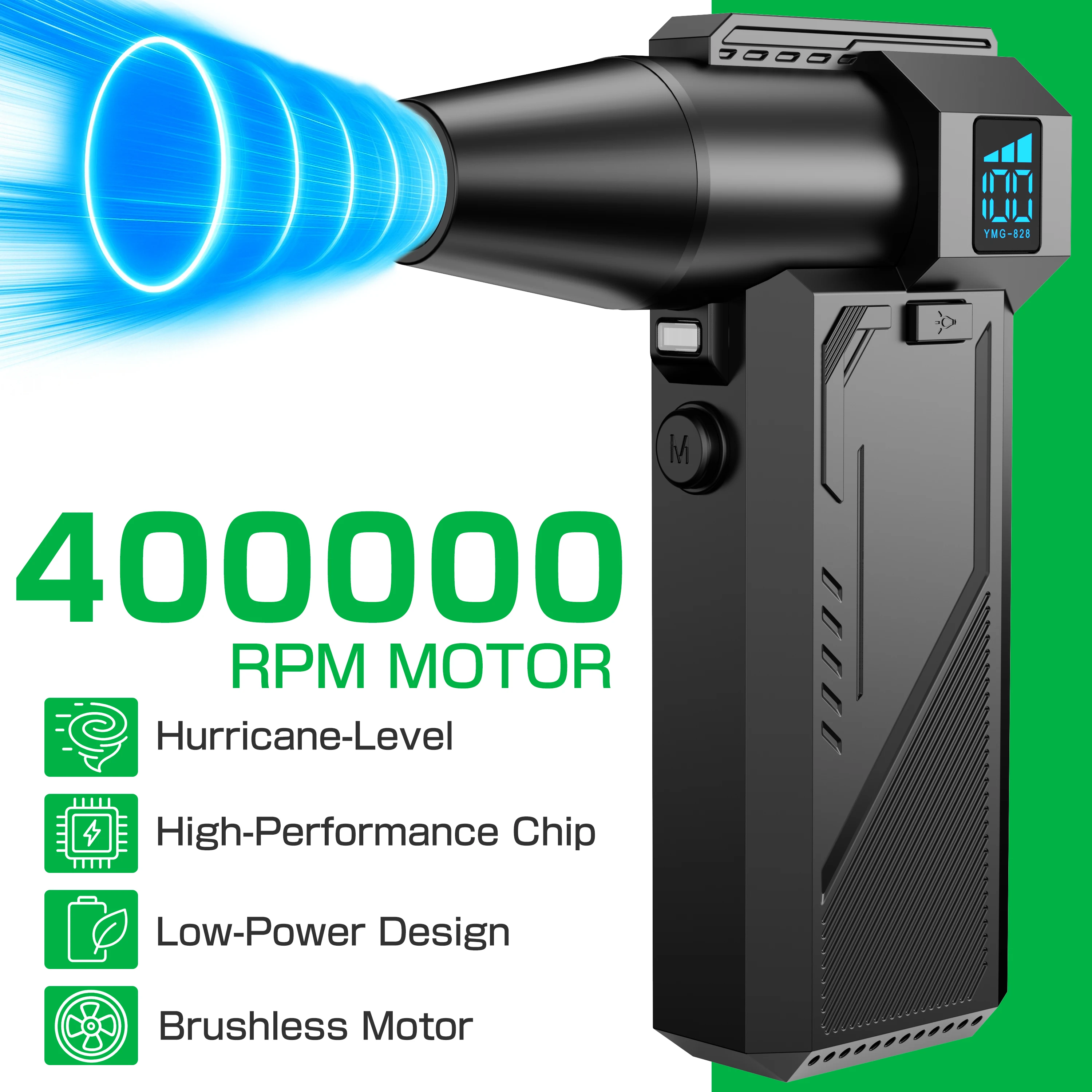 

With Brush Violent Jet Fan Handheld Turbo Blower Portable High Speed Cleaning Blower Tool Powerful Air Blower Type-C Charging