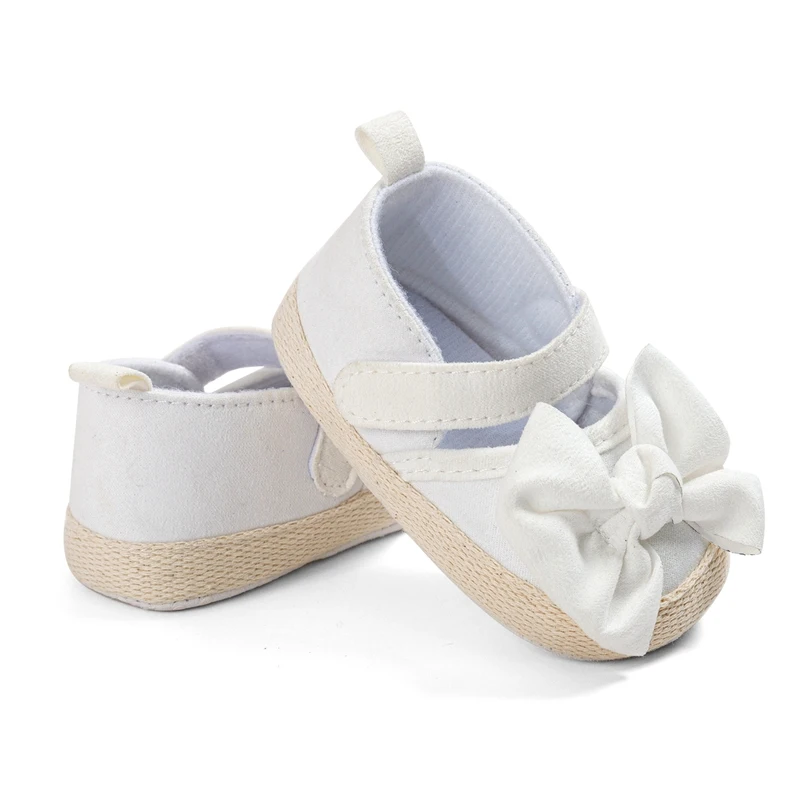 Summer Toddler Baby Girl Shoes Flowers Bow 0-1Years Infant Girls Cotton Shoes Soft Soled Non-slip Footwear Crib Shoes