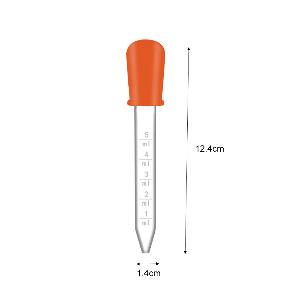 5ml Silicone Pipette Graduated Drip Dropper Food Grade Feeding Medicine Liquid Pipette Painting Paint Dropper Lab Supplies