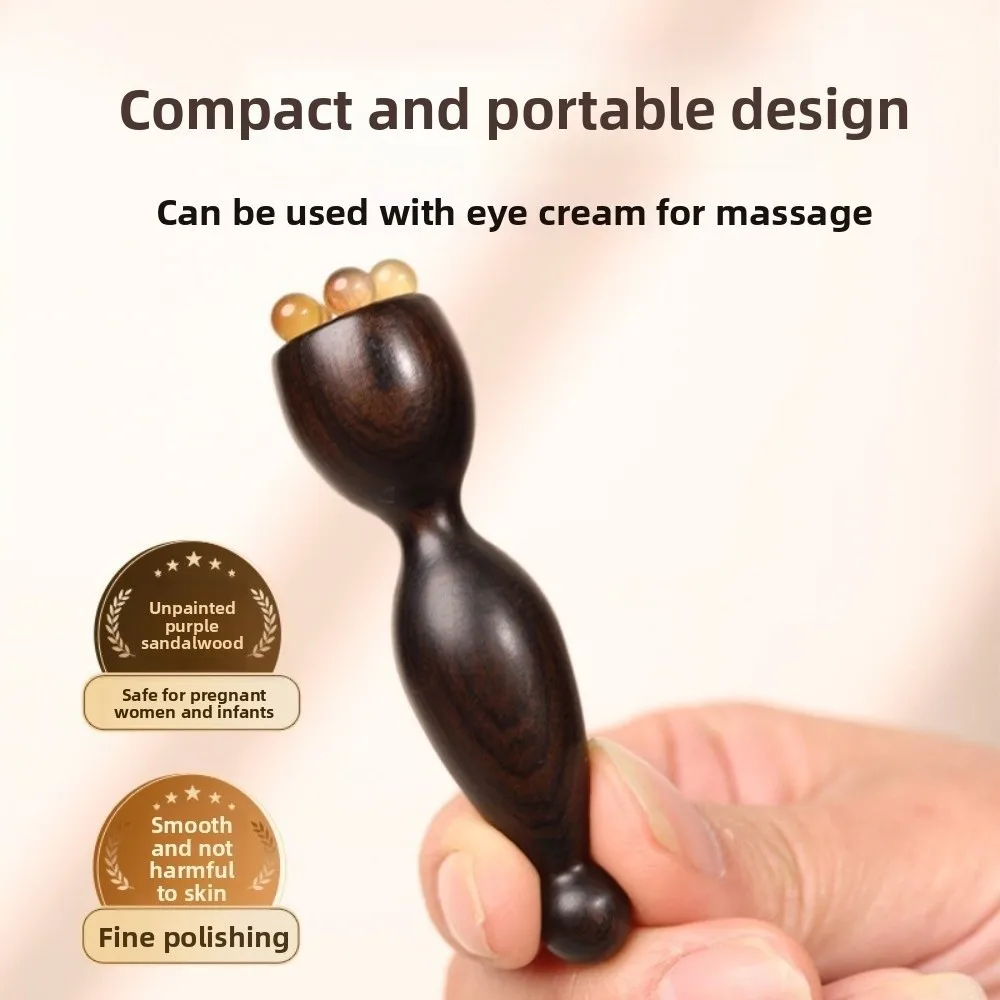 New Lotus Shape Facial Massager Natural Material Smooth Surface Eye Massager Roller Portable Face Massage Stick Facial Care