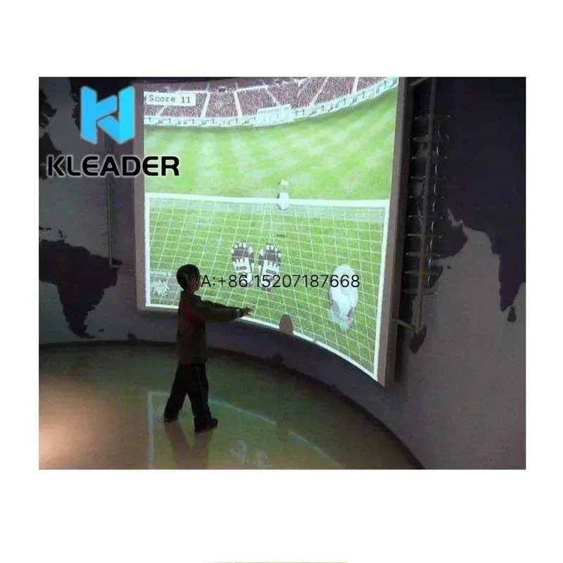 Wmwmnu Big Screen Interactive Football Game Somatosensory Soccer Simulator Visual Sports System for Kids Compatible with