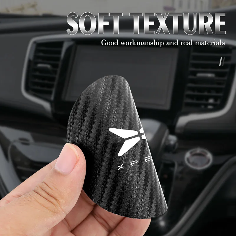 For Xpeng G6 P7 G3 G3i G9 P5 X2 N5 F30 H93 Beta 2Pcs Car Coaster Water Cup Mat Carbon Fiber Pad Non-Slip Mats Decor Accessories