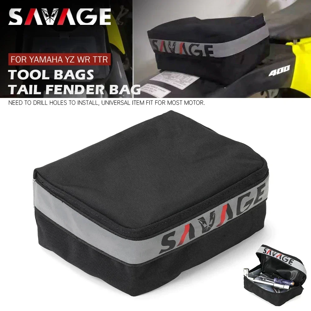 Tail Bags Tool Luggage For YAMAHA YZF YZ WR XT TTR 125 225 250 450 Universal Motorcycle Dirt Bike Rear Fender Pack Waterproof