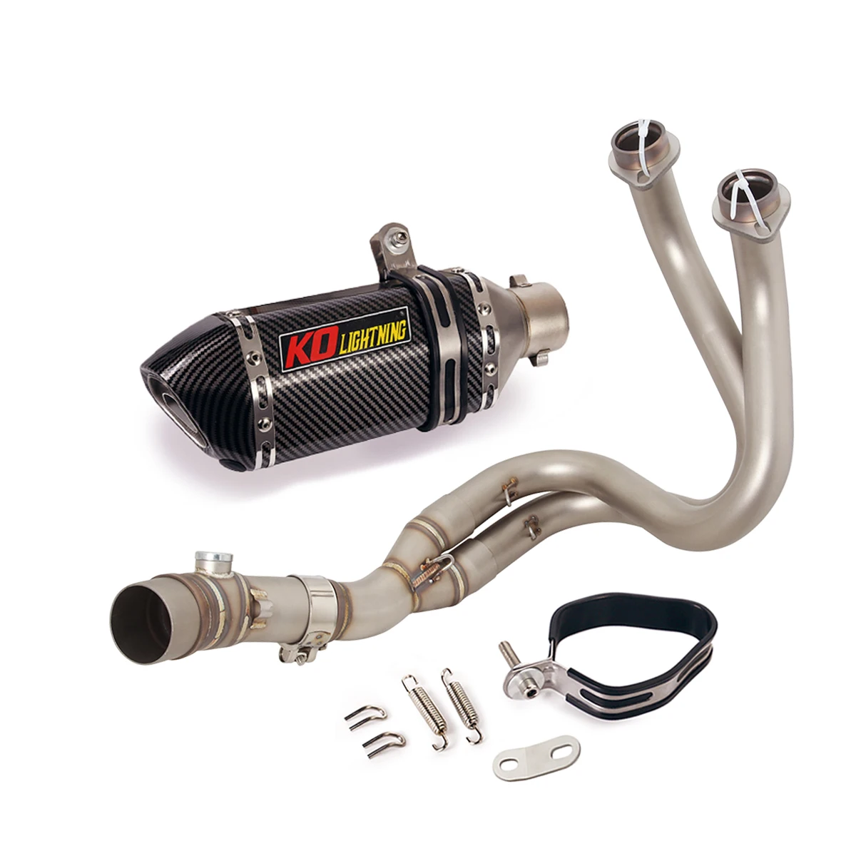 Voor Kawasaki Z650 Ninja 650 Versys 650 Z650RS Motorfiets Uitlaatsysteem Front Sluit Link Pijp Slip Op 51Mm Uitlaat escape