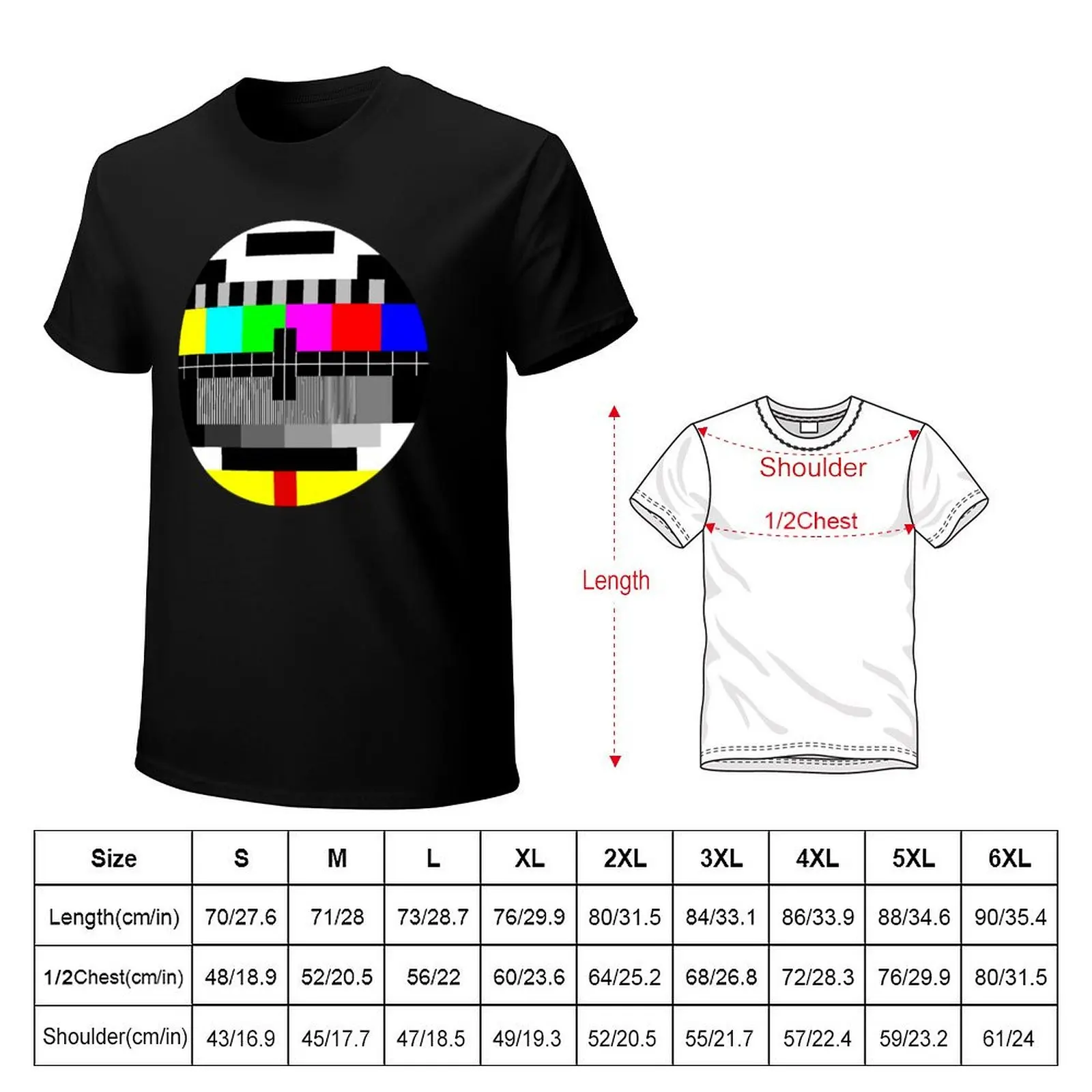 90's TV Test pattern T-Shirt Dry Fit Athletic Short Sleeve Shirt