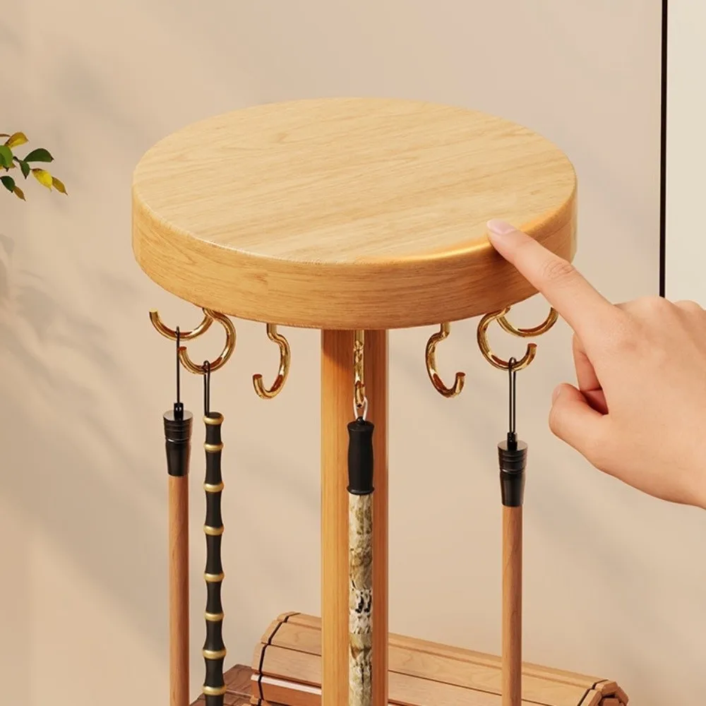 Round Calligraphy Brush Hanger Traditional Desktop Storage Writing Brush Organizer 12 / 18 Brushes Multifunctional