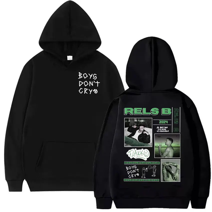 

Rapper Rels B Skinny Flakk Boys Don't Cry Tour 2025 Album Hoody Men Hip Hop Gothic Sweatshirt Vintage Oversized Pullover Hoodies