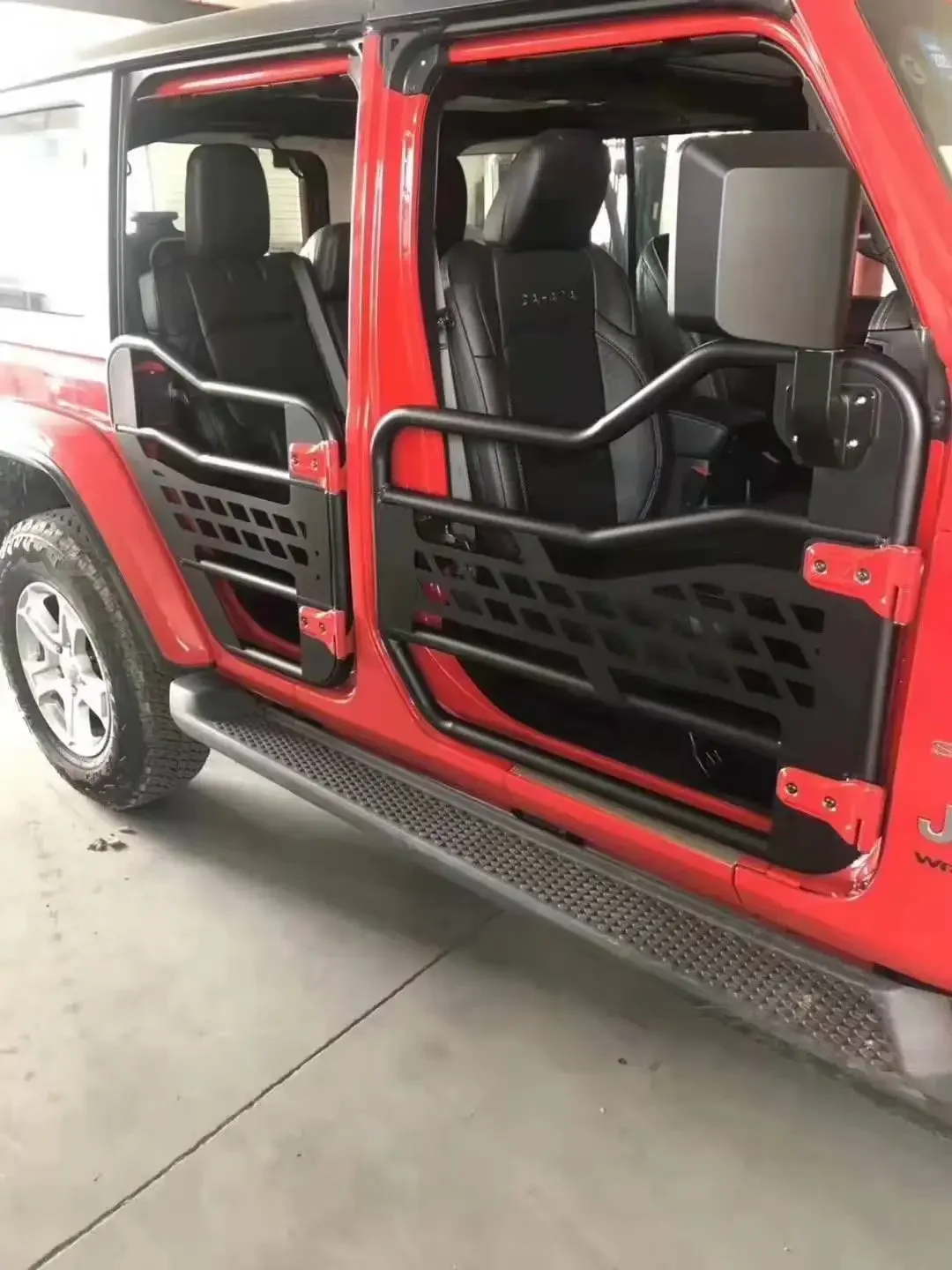 KQX Summer Tubular Half Doors With 2 Side View Mirrors 4 Door For Jeep Wrangler  JL 2018+ L1010