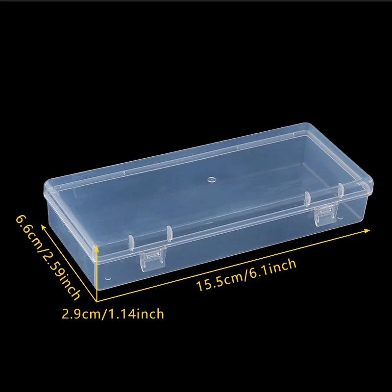 Transparent Plastic Box Rectangular Translucent Packing Box Storage Organizer Case Dustproof Durable Strong Jewelry Container