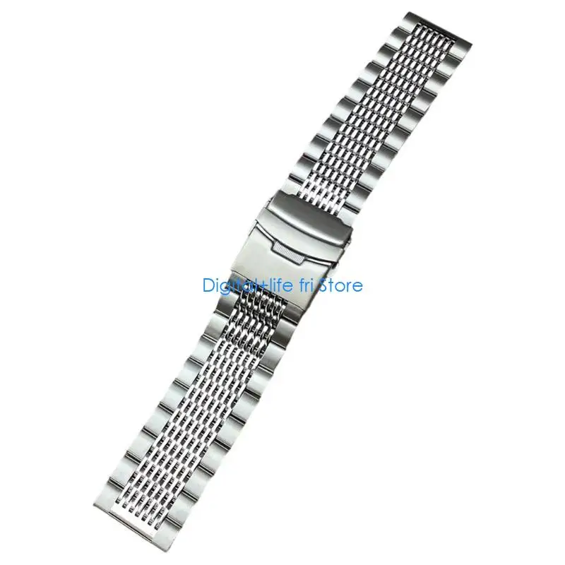 

E06D Stainless Steel Watch Band Sweatproof Bracelet Belt for 20/22/24mm Replacement Band Quick Release Strap Wristband