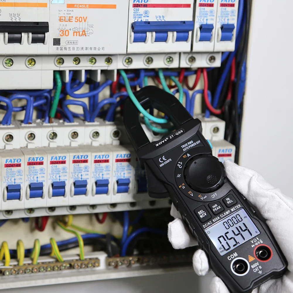 Imagem -05 - Zoyi Zt-qs9 Faixa Automática Tensão Mensurável Resistência on Off Temperatura Queima Inteligente Prevenção ac dc Clamp on Meter