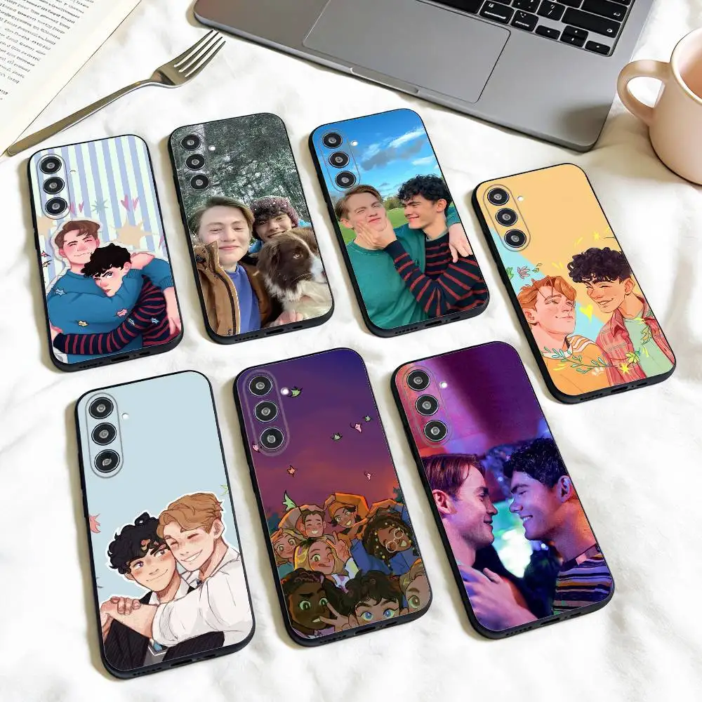 Nick X Charlie Heartstopper forever   phone Case For Samsung Galaxy A73,A72,A71,A70,A53,A52,A51,Others Soft Black Shell