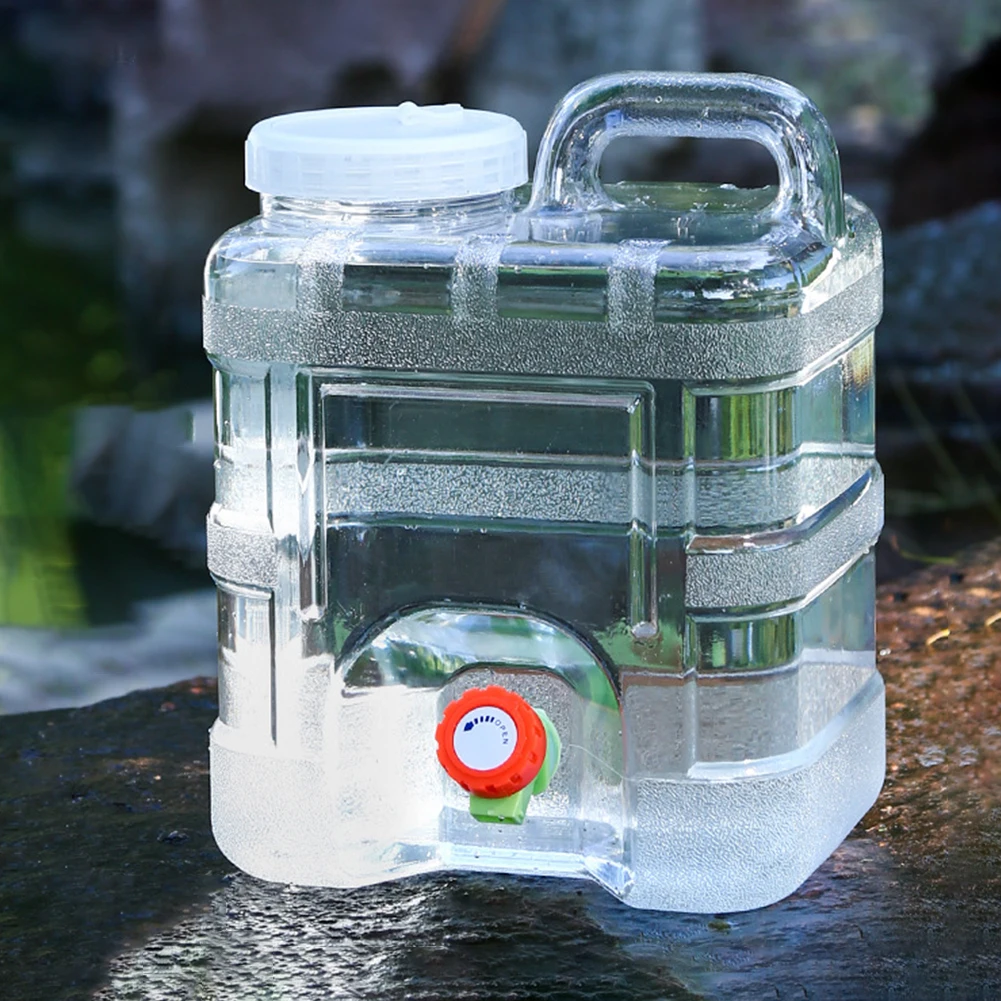 10l透明水差し水差し付き水容器緊急用水貯蔵容器アウトドアハイキングキャンプ家庭用