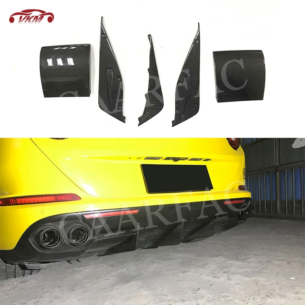 

Carbon fiber Rear bumper Diffuser FRP Black Rear Lip Spoiler for Ferrari California 2015 Auto Car Decoration