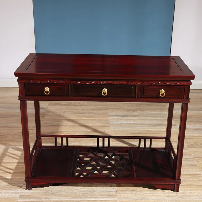 Chinese Style Solid Wood Desk with Drawer Modern Simple Home Sandal Wood Antique Desk