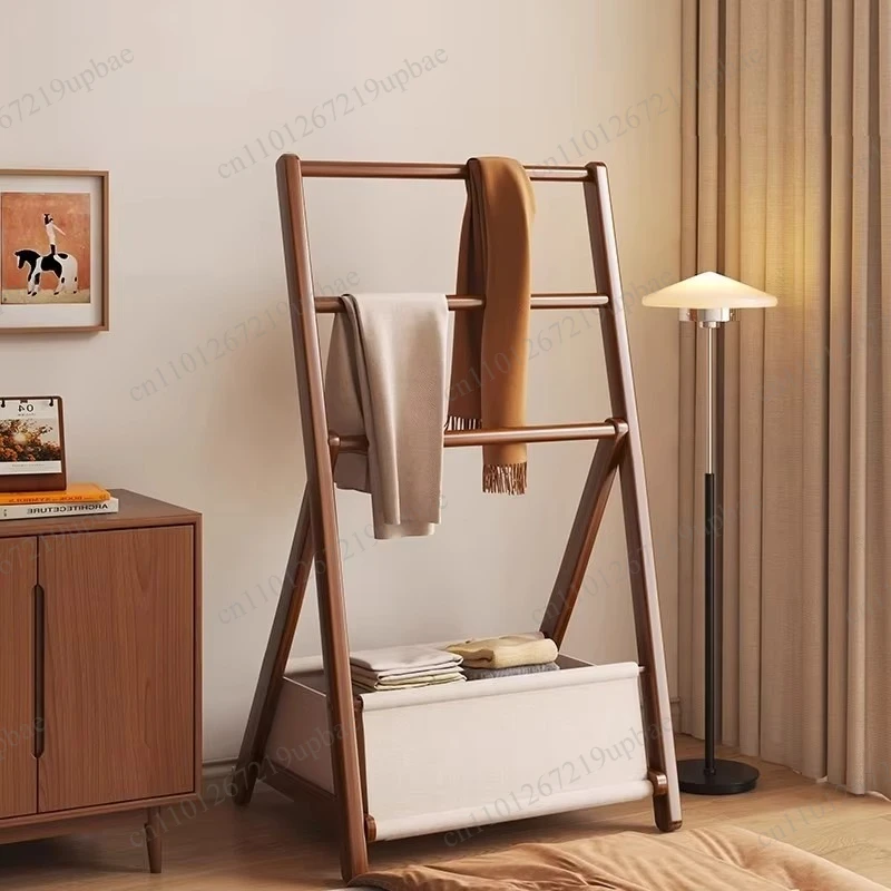 Bedroom Coat Racks, Bamboo Storage Clothing Rack, Simple Entrance Hall Wooden Storage Coat Shelf, Foldable Clothes Drying Shelf